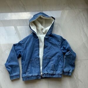 Cat & Jack Blue Denim Jacket with Cream Lining